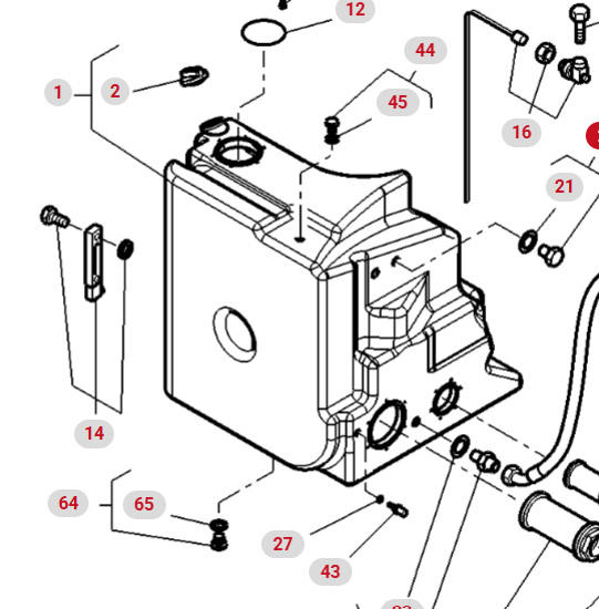 Auxilliary Hydraulic Reservoir — MF-4354176M92