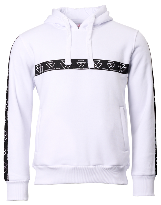 MF White Hoodie with Side Pockets