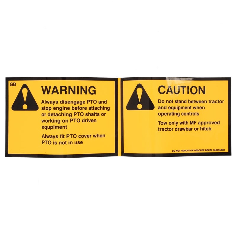 Decal, Safety — MF-3581563M1