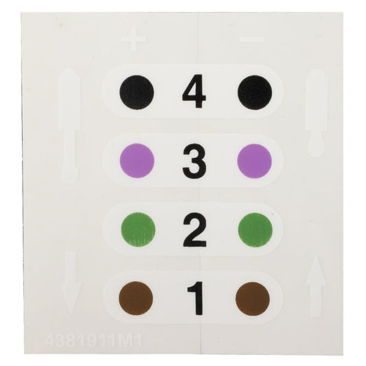 Decal, Hydraulic Controls — MF-4381911M1